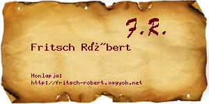 Fritsch Róbert névjegykártya